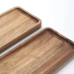 Medinis padėklas, acacia medienos serviravimo padėklas, serviravimo lėk&scaron;tė, užkandžių, charcuterie užkandžių lenta, padėklo organizatorius virtuvei/kosmetiniam staliukui/stalvir&scaron;iui, 30 x 14 x 2 cm
