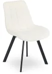 Fotelis Mebel Elite Kėdė RICK, kreminė, boucl&eacute; audinys, metalinis korpusas