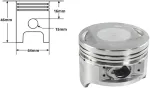 Other CILINDRAS ATV 200 CG 63.50mm KAI&Scaron;TIS 15mm AC BASHAN LONCIN SHINERAY