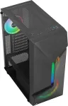 Aerocool Scapebkv3 Gaming Case kompiuterio korpusas, Atx, Rgb Led priekis, grūdintas stiklas, 3 x Argb ventiliatoriai, juodas, vienas dydis
