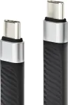 Usb-c į Usb-c kabelis, 100w Pd, 40gbps, 0.13m, juodas
