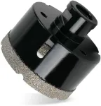 Zkh deimantinis grąžtas plytelėms 68 mm, M14 deimantinė gręžimo karūna, grąžtas 68 mm skirtas gręžti kietas keramikos, porceliano, plyteles, porceliano masės, sausas gręžimas kampiniam &scaron;lifuokliui