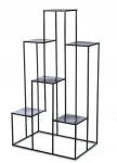 Howhomely metalinis juodas stovas gėlėms 6 vazonams, loft stiliaus