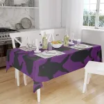 Le Jardin du Lin virtuvinis dekoratyvinis staltiesė, violetinė, juoda, 140 x 160 cm - sukurta ir pagaminta Turkijoje