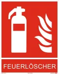 Prie&scaron;gaisrinio gesintuvo simbolio ženklas su papildomu tekstu "fire Extinguisher" Iso7010 200 x 250 Prie&scaron;gaisrinės apsaugos ženklo simbolis Prie&scaron;gaisrinio gesintuvo Iso plastikinė plok&scaron;tė fotoliuminescencinė ir lipni 200 x 250
