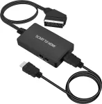 Aifhdauf Scart į Hdmi konverteris, Scart į Hdmi adapteris Hd 720p/1080p jungiklis vaizdo garso konverterio adapteris, skirtas Hdtv monitoriui projektoriui XBOX Ps3 Vhs Stb Sky Blu-ray Dvd grotuvui