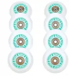 8x &Scaron;viečiantys Led riedučių ratukai Croxer Inez 64mm Pu