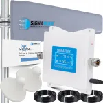 Signaflex Egsm/umts Baltas gsm 2g 3g telefono interneto signalo stiprintuvo rinkinys + antenos 15m