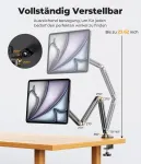 Ku xiu magnetinis belaidis įkrovimo stovas, skirtas Ipad Pro 12.9, Ipad Air 13 M2 Only, aliuminio lydinio laikiklis su 2 m laidu, sulankstomas reguliuojamas plan&scaron;etinio kompiuterio laikiklis, skirtas 12.9 3rd/4th/5th/6th