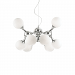 Pakabinamas &scaron;viestuvas Ideal Lux Suspended lamp with 9 lights NODI, E14, baltas