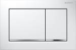 Geberit taustiņ&scaron; Omega30, 212x142 mm, balts/hroms/