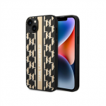 Dėklas Karl Lagerfeld Hardcase Monogram Stripe KLHCP14MPGKLSKW galinis dangtelis, Apple, iPhone 14 Plus, TPU, ruda, 6,7 colio