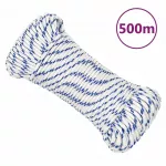 Valties virvė, baltos spalvos, 4mm, 500m, polipropilenas