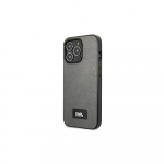 Apple iPhone 13 Pro Max Karl Lagerfeld dėklas Saffiano Plaque (KLHCP13XSFMP2DG) sidabrinės spalvos