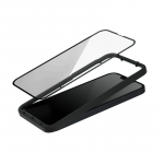 Fusion Accessories "Fusion EDGE 5D" telefono grūdintas stiklas su montavimo rėmeliu, skirtas "iPhone 15 Pro