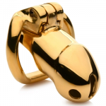 Xr Brands Midas 18K Gold-Plated Stainless Steel Locking Cage - Adjustable Size, Gold
