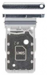 SIM kortelės laikiklis Samsung G998 S21 Ultra 5G Phantom Sidabrinis originalus (service pack)