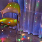 300 LED girlianda užuolaida 3x3 su pulteliu ir tvirtinimo kabliukais - multicolor