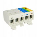 Elektro Plast 48.35550 Paskirstymo blokas-&scaron;akos 5x3 polių AL/CU 5x50mm2 plok&scaron;čias montavimas ir TH bėgis WLZ35/5x50/sssnz 48.35550
