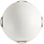 Sieninis &scaron;viestuvas 12W LED sieninis lauko &scaron;viestuvas MILESTONE, baltas, 3000K, IP54, &scaron;viečia į vir&scaron;ų ir į apačią, 90499