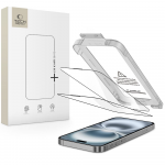 &bdquo;Tech-Protect Quick Set+&ldquo; 2 grūdinto stiklo pakuotė, skirta &bdquo;iPhone 17&ldquo; - juodas