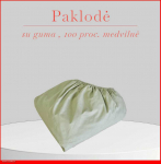 Paklodė su guma 100/140/160/180x200+30cm. - 160x200+30cm.