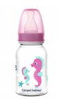 CANPOL 59/300 Siauras buteliukas 120ml PP LOVE&SEA rožinis