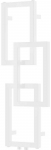 Mexen Grid dekoratyvinis radiatorius, 870 x 360 mm, 209 W, baltas