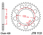 Jt Sprockets Galinė žvaigždė JTR1131 RIEJU RS3/ MRX/ MRT/ PEUGEOT XP6/ APRILIA RX/ SX/ DERBI SENDA/ GILERA RCR/ SMT 50