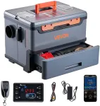 Ne&scaron;iojamas dyzelinis &scaron;ildytuvas, 8kW, 12V/24V, su Bluetooth, kemperiui, sunkvežimiui, nameliui ant ratų, garažui, greitas &scaron;ildymas, efektyvus kuro suvartojimas