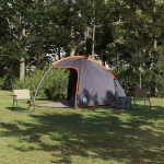 Kabanas palapinė Pilka ir oranžinė 370 x 230 x 185 cm tafta