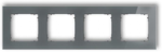 Karlik Elektrotechnik 28-28-IRSK-4 ICON Universalus keturkampis rėmas - stiklo efektas (rėmas: grafito dugnas: grafitas matinis) 28-28-IRSK-4