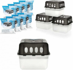 Sausintuvas Vaily drėgmės surinkėjų rinkinys, 4 indai su 8 x 400g granulėmis, iki 40 m&sup2;