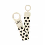 BIBS čiulptuko laikiklis Polka Dot - Ivory / Juodas