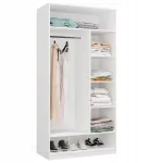 Top E Shop Hurtownia Mebli Didmeninė prekyba baldais Drabužinė OPENO 1W6P BALTA Modulinė lentyna su baro lentynomis Miegamasis