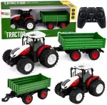 Lean Toys Traktorius 1:24 su priekaba