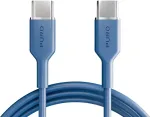 Puro ICON duomenų perdavimo ir įkrovimo kabelis | USB-C į USB-C | 1,5 m | mėlynas