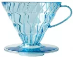 Hario - Plastic Drip V60-02 Project Waterfall Transparent Mėlyna