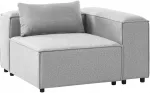 Sofa Beliani Kampinis modulis BRANDE simetri&scaron;kas, pilkas