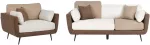Sofa Beliani 4 vietų svetainės baldų komplektas BOLGA, rudas