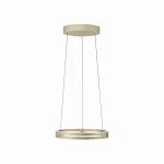 50W LED pakabinamas &scaron;viestuvas E-LOOP, žalvario sp., 2700-5000K, dimeriuojamas, 50cm, reguliuojamo auk&scaron;čio