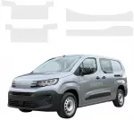 GrizzGlass Bespalvė techninė danga HeavyDuty Clear slenksčiams su įdubimais, skirtiems Peugeot Partner (2018-2026) [4w1] (GRZ22669)
