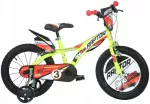 Kubisport Vaiki&scaron;kas dviratukas 16 cali Raptor geltona k&oacute;łka boczne hamulec Dino Bikes (Kub_05-CSK5163K-ZL)