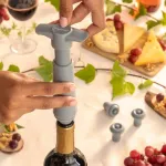 Vakuuminis siurblys ir vyno kam&scaron;čiai Winuum InnovaGoods (4 kepurės)