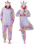 Spooktacular Creations suaugusiųjų vienaragio pliu&scaron;inė pižama su gobtuvu XL IF-S81T-VHIT