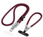 4kom.pl Smycz Tech-Protect C10S Rope Crossbody & Wrist Burgundy/titanium (THP6093)