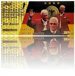 Franz Beckenbauer unikalus paauksuotas kolekcinis banknotas i&scaron; pvc dovana