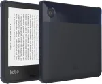 Tudia Skn dėklas, suderinamas su Tolino Vision 6 / Kobo Libra 2 (7 colių) [sustiprinti kampai], smūgiams atsparus, plonas silikoninis gelinis, lengvas, pir&scaron;tų atspaudams atsparus Tpu bamperis - matinė mėlyna