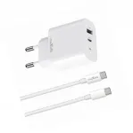 Maxlife Greitasis 20w tinklo įkroviklis su laidu 2 įėjimai Google Pixel 7 Pro