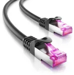 Deleycon 50 m Cat7 lauko tinklo kabelis S/ftp 600 Mhz 10 Gbit/s Awg 26 Cu varinis, skirtas naudoti lauke, atsparus Uv spinduliams, itin atsparus oro sąlygoms Ldpe danga juodas